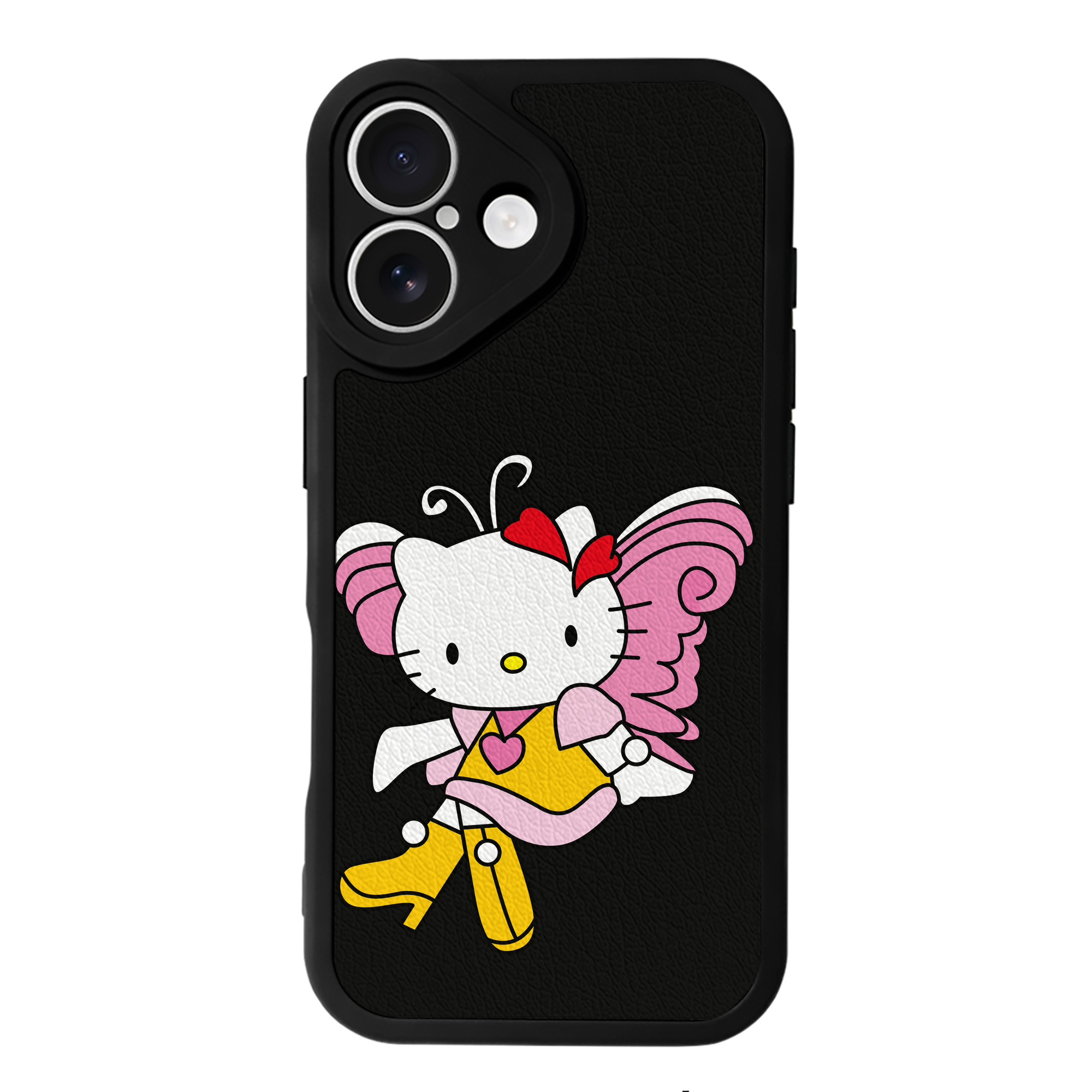 （画像用） Hello Kitty ハローキティ 【iPhone 16シリーズ対応】シリコンスマホケース（レザー調） 材質：シリコン